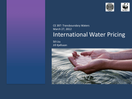 International Water Pricing