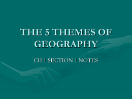 the 5 themes of geography - Streetsboro City Schools