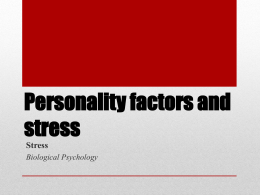 Personality and stress