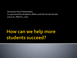 How can we help students succeed?