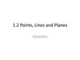 Section 1.2 – Points, Lines, and Planes