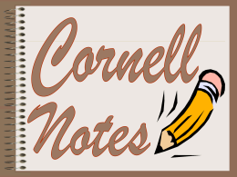 Cornell Notes Presentation