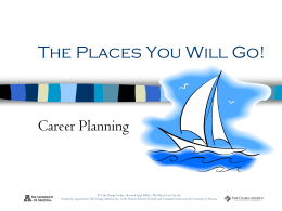 The Places You Will Go! - Wyckoff School District