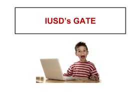 IUSD*s CAC-GATE General MeetingOctober 14, 2014