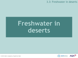 main activity - Freshwater in deserts