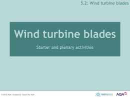 Starter – Wind turbine blades
