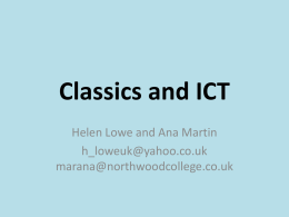 Classics and ICT