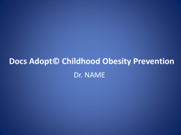 Childhood Obesity - Eating Disorders