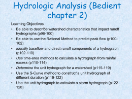 Hydrologic analysis