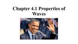 Chapter 4.1 Properties of Waves