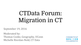CTData Forum: Migration in CT - Connecticut Data Collaborative