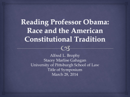 Reading Professor Obama.