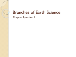 Branches of Earth Science