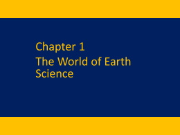 Section 1 Branches of Earth Science Section 2