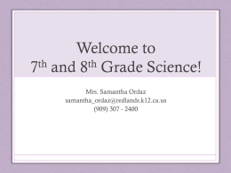 Welcome to 7th and 8th Grade Science!