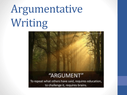 Argumentative Essay PowerPoint File