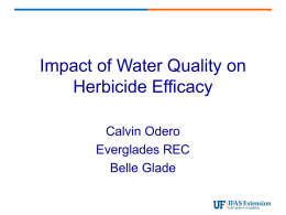 Impact of Water Quality on Herbicide Efficacy