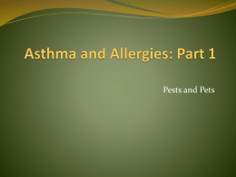 Asthma and Allergies: Part 1