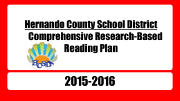Comprehensive Research-Based Reading Plan