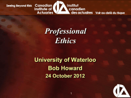 Lecture on professional ethics at UW, 23 Oct 2013
