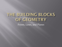 The Building Blocks of geometry