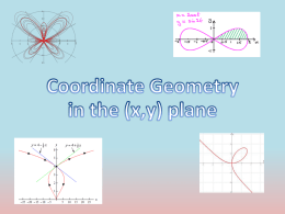 Coordinate Geometry in the (x,y) plane