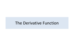 derivative function of y = f(x)