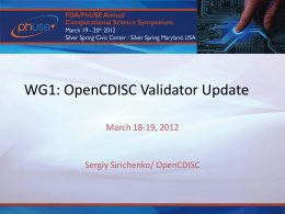 Workgroup1-OpenCDISC..