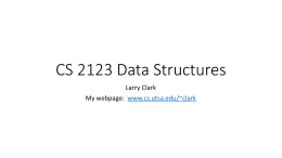 CS 2123 Data Structures - Department of Computer Science