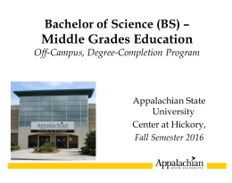 Orientation Presentation - Distance Education | Appalachian State