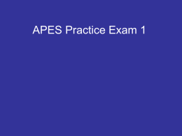 APES Practice Exam - Siegel High School