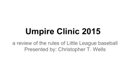Umpire Clinic 2015 - School City of Hobart