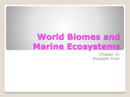 World Biomes and Marine Ecosystems
