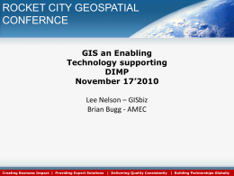 GIS an Enabling Technology supporting DIMP November 17`2010