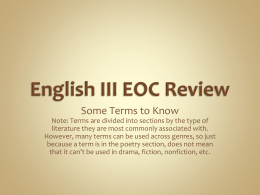 English III EOC Review - Collierville High School