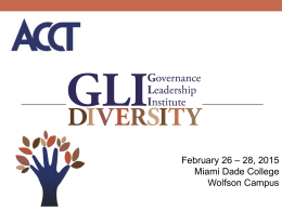 ACCT Governance Leadership Institute on Diversity
