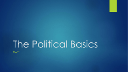 Unit 2 Day 1- The Political Basics