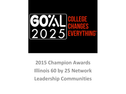 2015 College Changes Everything Champion Awards Presentation