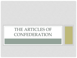Articles of Confederation (Part 1)