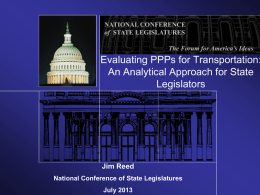 NCSL - PPP Overview for KY- July 2013