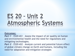 Unit 2 - Atmospheric Systems