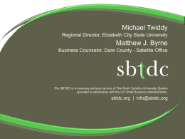 Disaster Preparedness - SBTDC - Outer Banks Chamber of Commerce