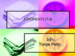 petty EXPONENT lesson PART 1