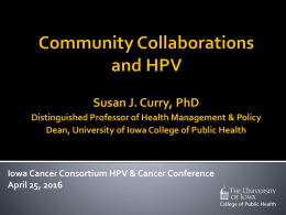 Community Collaborations and HPV