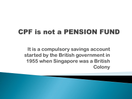 CPF is not a PENSION FUND
