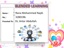 Blended learning - Dr.Antar Abdellah Home Page