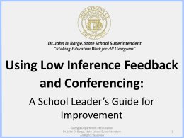 Low Inference Feedback IS