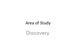 Area of Study Discovery Presentation