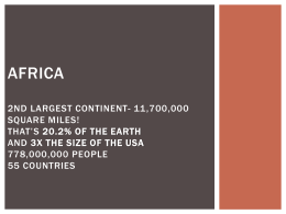 PPT: Physical Geography of Africa - Home