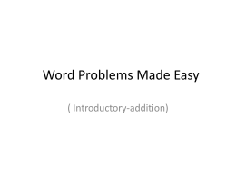 addition word problem making